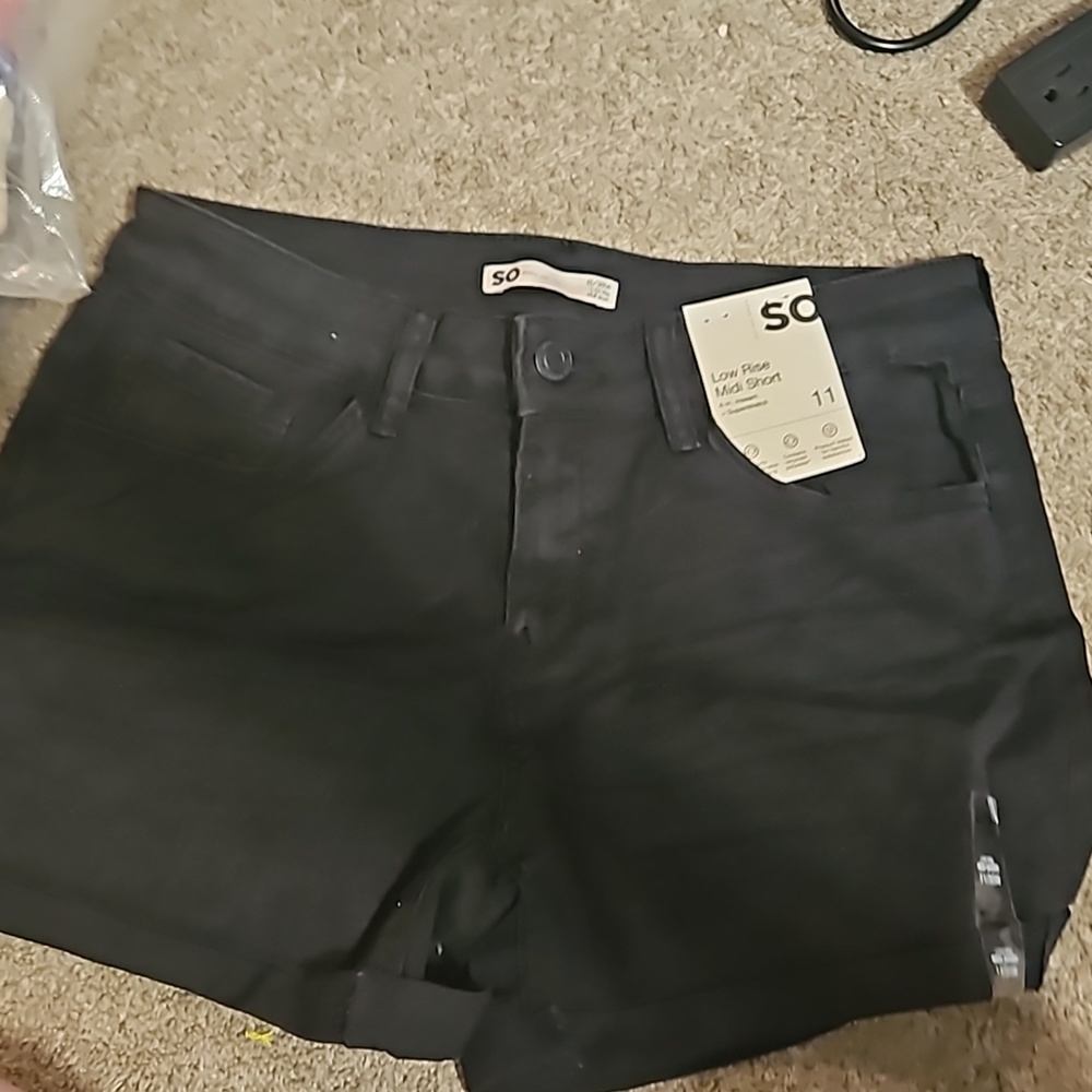 Black Jean shorts